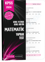 2024 KPSS Genel Yetenek Genel Kültür Matematik Yaprak Test