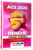 Yediiklim Yayınları 2026 MEB AGS Tamamı Çözümlü Süper 5'li Deneme