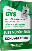 Yediiklim Yayınları 2026 MEB GYS Şube Müdürlüğü Konu Anlatımı