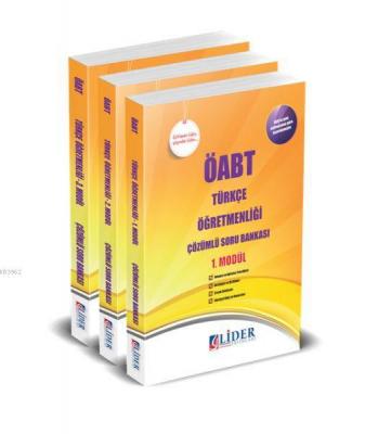 2018 ÖABT Türkçe Öğretmenliği Çözümlü Soru Bankası Modüler Set (3 Kita