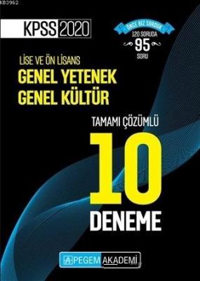 2020 KPSS Lise ve Önlisans Adayları İçin Tamamı Çözümlü 10 Deneme