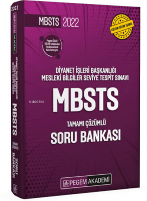 2022 Diyanet İşleri Başkanlığı Mesleki Bilgiler Seviye Tespit Sınavı MBSTS Tamamı Çözümlü Soru Bankası