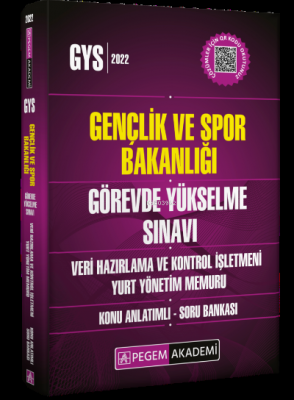 2022 Gençlik ve Spor Bakanlığı Görevde Yükselme Veri Hazırlama Ve Kontrol İşletmeni Yurt Yönetim Memuru Konu Anlatımlı Soru Bankası
