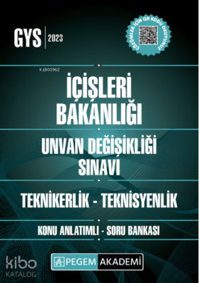 2022 İçişleri Bakanlığı Unvan Değişikliği Değişikliği Sınavı Konu Anlatımlı Soru Bankası Teknikerlik - Teknisyenlik