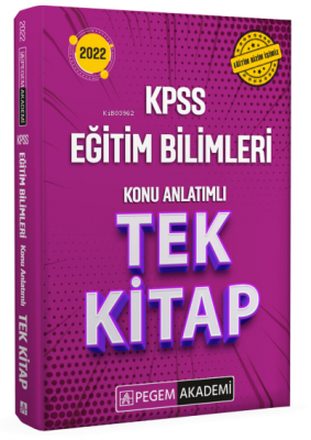 2022 KPSS Eğitim Bilimleri Konu Anlatımlı Tek Kitap Kolektif