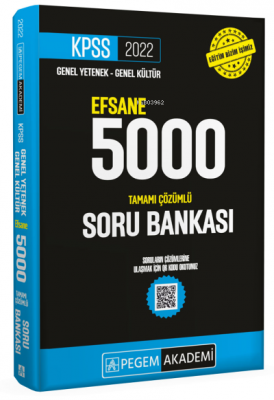 2022 KPSS Genel Yetenek Genel Kültür Efsane 5000 Soru Bankası Kolektif