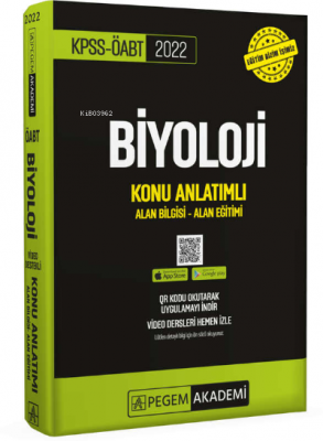 2022 KPSS ÖABT Biyoloji Konu Anlatımlı Kolektif