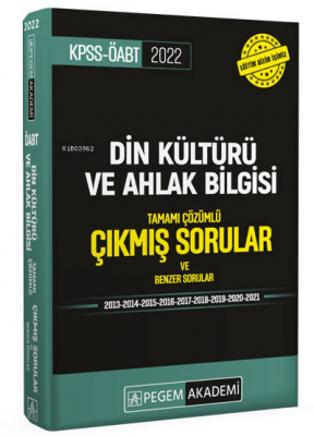2022 KPSS ÖABT Din Kültürü ve Ahlak Bilgisi Çıkmış Sorular Kolektif