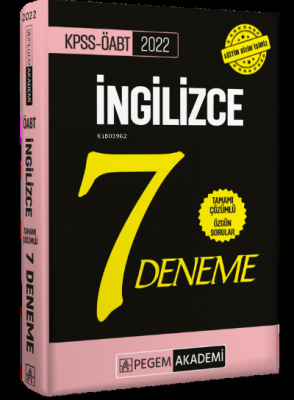 2022 KPSS ÖABT İngilizce Tamamı Çözümlü 7 Deneme