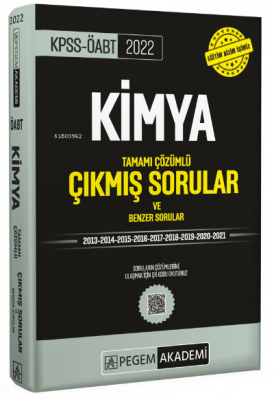 2022 KPSS ÖABT Kimya Çıkmış Sorular Kolektif
