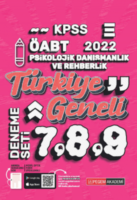 2022 KPSS ÖABT Psikolojik Danışma ve Rehberlik Türkiye Geneli 7-8-9 (3'lü Deneme)