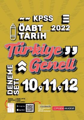 2022 KPSS ÖABT Tarih 10-11-12 Türkiye Geneli (3'lü Deneme) Kolektif