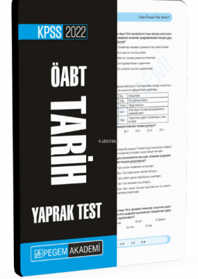 2022 KPSS ÖABT Tarih Yaprak Test