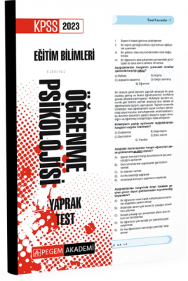 2023 KPSS Eğitim Bilimleri Öğrenme Psikolojisi Yaprak Test