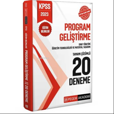 2023 KPSS Eğitim Bilimleri Program Geliştirme 20 Deneme