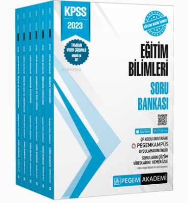 2023 KPSS Eğitim Bilimleri Tamamı Video Çözümlü Soru Bankası Modüler Seti - 6 Kitap