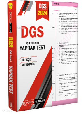 2024 Dgs Çek Kopart Yaprak Test