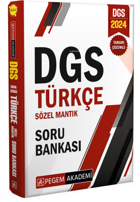 2024 Dgs Türkçe Sözel Mantık Tamamı Çözümlü Soru Bankası Kolektif