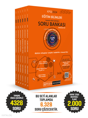 2024 KPSS Eğitim Bilimleri Tamamı Video Çözümlü Soru Bankası Modüler Seti 6 Kitap