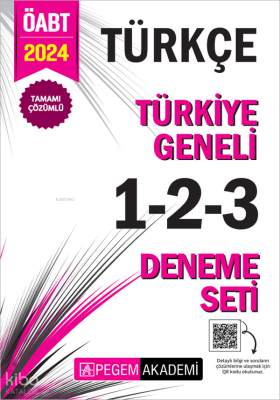 2024 KPSS ÖABT Türkçe Tamamı Çözümlü Türkiye Geneli 1-2-3 (3'lü Deneme Seti) Yeni Ürün
