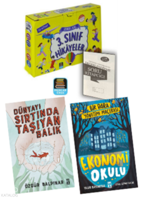 3. Sınıf Hikayeler Okuma Seti 10 Kitap - Dünyayı Sırtında Taşıyan Balık - Ekonomi Okulu (13 Kitap Set)