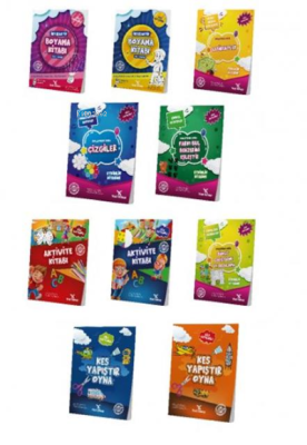 5-7 Yaş Okul Öncesi Evde Etkinlik Seti (10 Kitap)