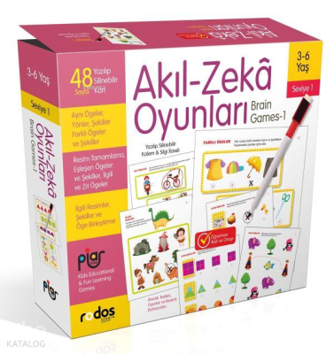 Akıl-Zeka Oyunları - Seviye 1 - 3-6 Yaş Kolektif