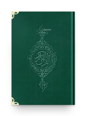 Çanta Boy Kadife Kur'an-ı Kerim (Zümrüt Yeşil-Yaldızlı-Mühürlü)