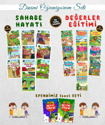 Çocuklar İçin Dinimi Öğreniyorum Seti (22 Kitap Takım) Kolektif