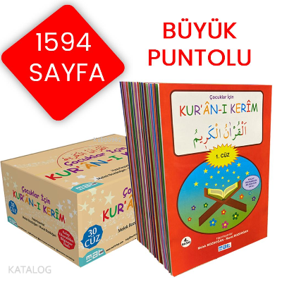 Çocuklar İçin Kuranı Kerim (30 Kitaplık Set); 1-30. Cüzler