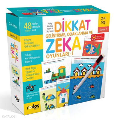 Dikkat Geliştirme, Odaklanma ve Zeka Oyunları - Seviye 1 - 2-4 Yaş Kol