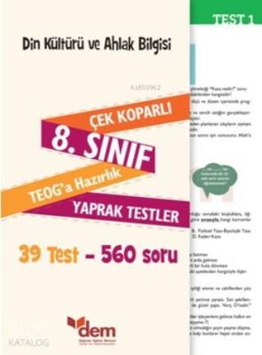 Din Kültürü ve Ahlak Bilgisi 8. Sınıf Teog'a Hazırlık Yaprak Testler