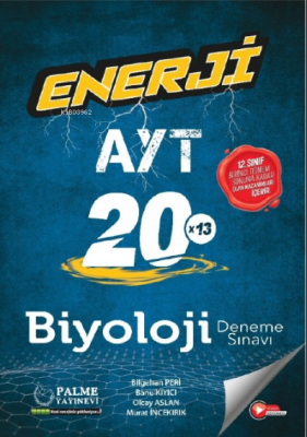 Enerji Ayt Biyoloji 20 Deneme Sınavı (12.Sınıf 1.Dönem Konularını İçerir.)