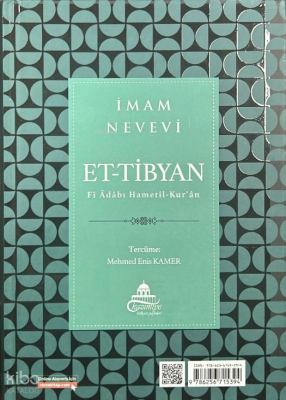 Et-Tibyan Kur’an Okuma Adapları Arapça Türkçe;Fi Adabı Hametil-Kur'an 