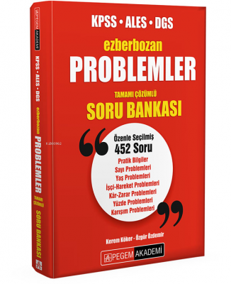 Ezberbozan KPSS ALES DGS Problemler Tamamı Çözümlü Soru Bankası Kolekt