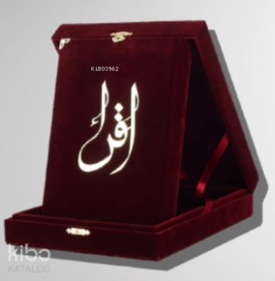 Kur’an-ı Kerim Orta Boy “Kadife Kutulu” Bordo