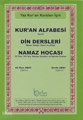 Kur'an Alfabesi Tecvitli, Din Dersleri, Namaz Hocası (Yeşil Elifba) - Yaz Kur'an Kursları İçin