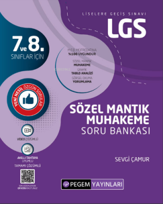 LGS Sözel Mantık Muhakeme Soru Bankası Sevgi Çamur