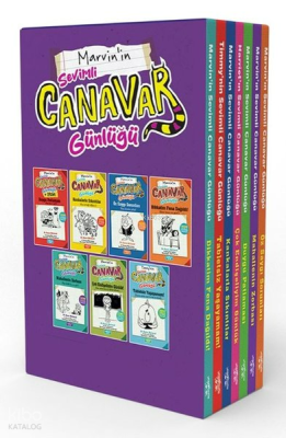 Marvin'in Sevimli Canavar Günlüğü Seti - 7 Kitap Takım - Kutulu Raun M
