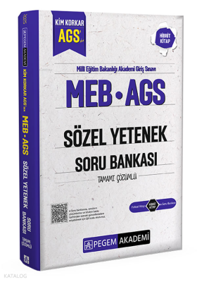 MEB AGS Kim Korkar Sözel Yetenek Soru Bankası Tamamı Çözümlü Kolektif