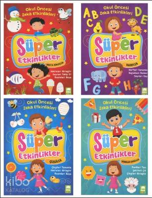 Okul Öncesi Zeka Etkinleri Süper Etkinler 4 Kitap Set