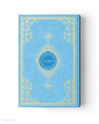 Orta Boy Kur'an-ı Kerim (2 Renkli, Mavi, Mühürlü)