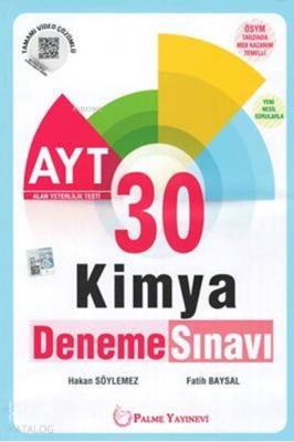 Palme Yayınları AYT Kimya 30 Deneme Palme
