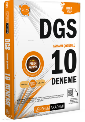 Pegem Akademi 2025 DGS Tamamı Çözümlü 10 Deneme