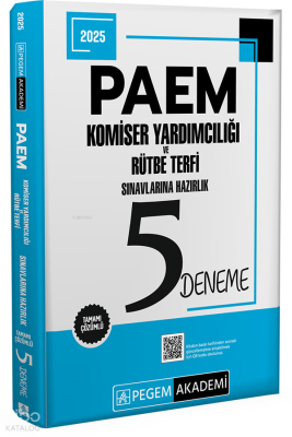 Pegem Akademi 2025 PAEM Komiser Yardımcılığı ve Rütbe Terfi Sınavlarına Hazırlık 5 Deneme