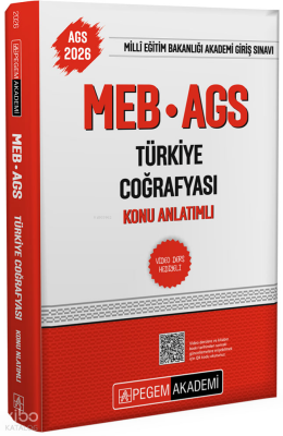 Pegem Akademi 2026 MEB AGS Konu Anlatımlı Türkiye Coğrafyası