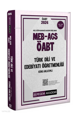 Pegem Akademi 2026 MEB AGS ÖABT Türk Dili ve Edebiyatı Öğretmenliği Konu Anlatımlı