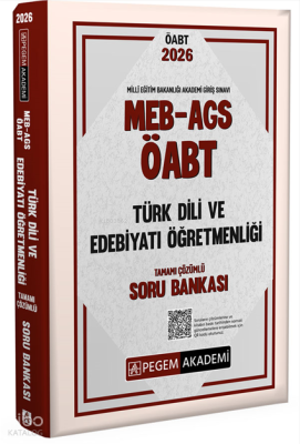 Pegem Akademi 2026 MEB AGS ÖABT Türk Dili ve Edebiyatı Öğretmenliği Tamamı Çözümlü Soru Bankası