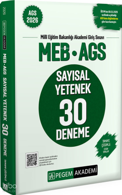 Pegem Akademi 2026 MEB AGS Sayısal Yetenek 30 Deneme Tamamı Çözümlü Ko