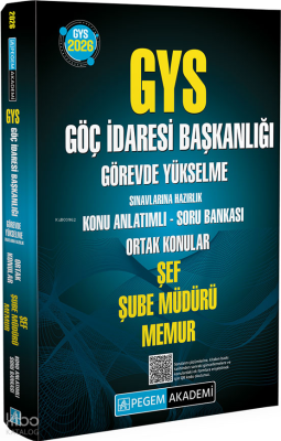 Pegem Akademi Yayıncılık 2026 GYS Göç İdaresi Başkanlığı Görevde Yükse